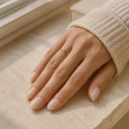 lunvona®Ivory Veil | Milky White Short Almond Press-On Nails