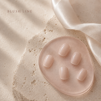 lunvona®Blush Line | Nude Micro French Short Squoval Press-On Nails