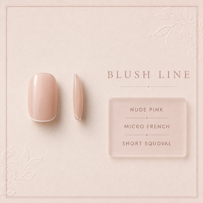 lunvona®Blush Line | Nude Micro French Short Squoval Press-On Nails