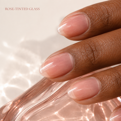 lunvona®Rosewater Glass | Sheer Pink Jelly Short Almond Press-On Nails