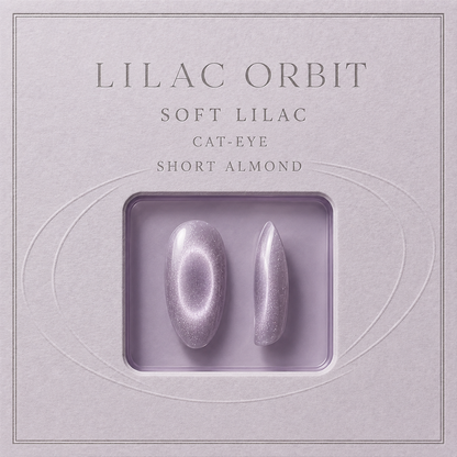 lunvona®Lilac Orbit | Lilac Cat-Eye Short Almond Press-On Nails